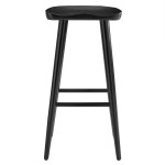Saville Backless Wood Bar Stools Set of 2 - Image 6