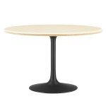Lippa 48" Round Faux Travertine Dining Table - Image 8