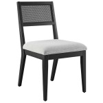 Nimba Faux Rattan Fabric Kitchen & Dining > Dining Chairs Set of 2 - Image 9
