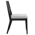 Nimba Faux Rattan Fabric Kitchen & Dining > Dining Chairs Set of 2 - Image 8