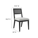 Nimba Faux Rattan Fabric Kitchen & Dining > Dining Chairs Set of 2 - Image 3
