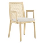 Monarch Wood and Rattan Dining Armchair - Image 8