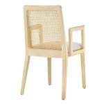 Monarch Wood and Rattan Dining Armchair - Image 5