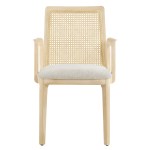 Monarch Wood and Rattan Dining Armchair - Image 4