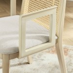 Monarch Wood and Rattan Dining Armchair - Image 2