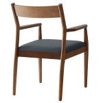 Solara Vegan Leather Wood Dining Armchairs Set of 2 - Image 5