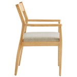 Solara Fabric Wood Dining Armchairs Set of 2 - Image 6