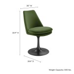 Lippa Swivel Dining Performance Velvet Side Chair - Image 7