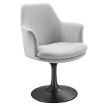 Lippa Swivel Dining Upholstered Armchair - Image 9
