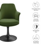 Lippa Swivel Dining Performance Velvet Armchair - Image 10