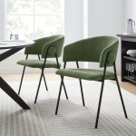 Nella Upholstered Heathered Chenille Kitchen & Dining > Dining Chairs Set of 2