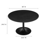 Lippa 48" Round Solid Wood Dining Table - Image 5