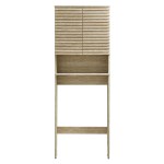 Render Over the Toilet Faux Travertine Bathroom Storage Cabinet in Travertine - Image 5