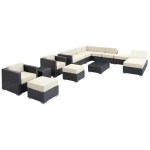 Fusion 12 Piece Outdoor Patio Sectional Set - Image 4