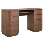 Mirae 55" 6-Drawer Curved Office Desk - Image 9