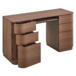 Mirae 55" 6-Drawer Curved Office Desk - Image 5