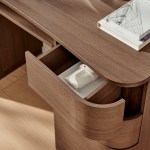 Mirae 55" 6-Drawer Curved Office Desk - Image 3